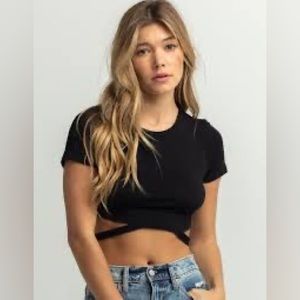 Tillys, black top with cutouts